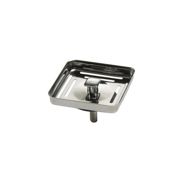 Square Basket Waste Plug Black