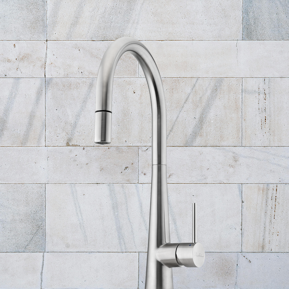 Essente Stainless Steel Goose Neck Pull Out Mixer Stainless Steel