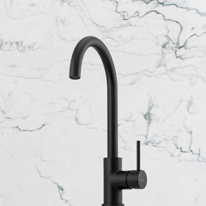 Venice Goose Neck Mixer Matte Black - Matte Black
