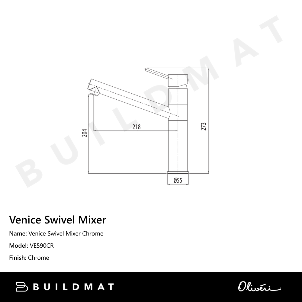Venice Swivel Mixer Chrome