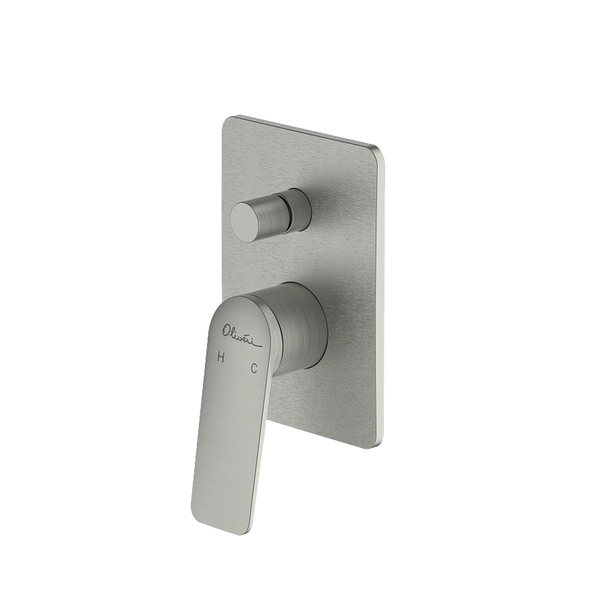 Paris Wall Mixer With Diverter Brushed Nickel