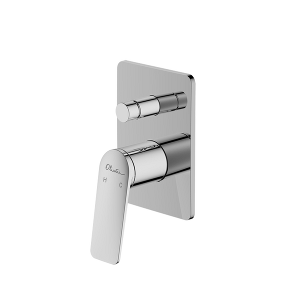 Paris Wall Mixer With Diverter Chrome