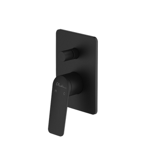 Paris Wall Mixer With Diverter Matte Black - Matte Black