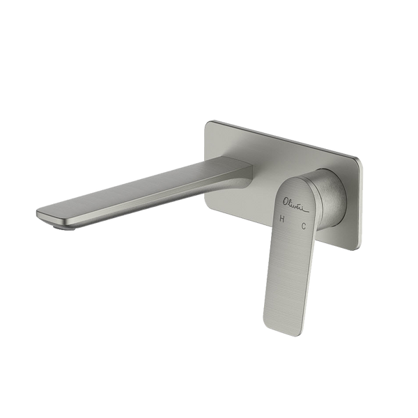 Paris Wall Mixer Set Brushed Nickel