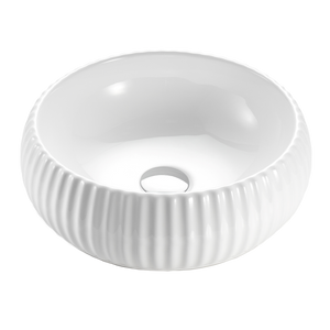 Lily Gloss White Fluted Basin - Gloss White