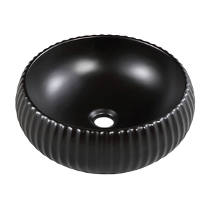 Lily Matte Black Fluted Basin - Matte Black