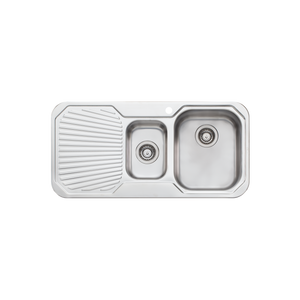 Petite 1 And 1/2 Bowl Sink With Drainer Right Stainless Steel - Stainless Steel