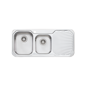 Petite 1 And 3/4 Bowl Sink With Drainer Left Stainless Steel - Stainless Steel