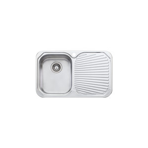 Petite Single Bowl Sink With Drainer Left Stainless Steel - Stainless Steel