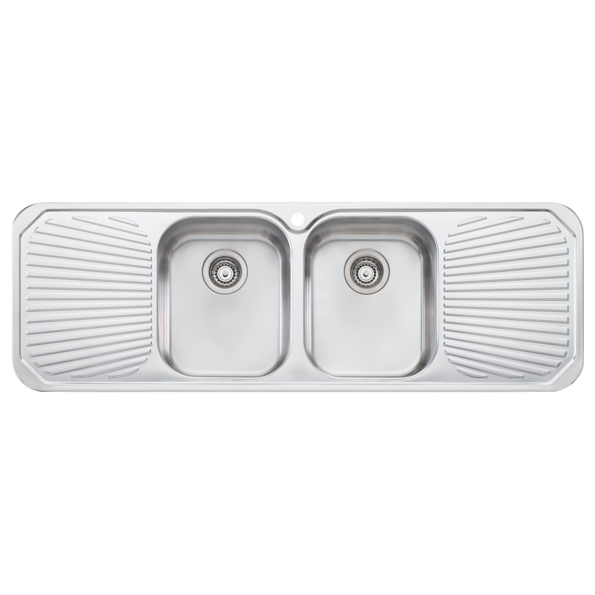 Petite Double Bowl Sink With Double Drainer Stainless Steel