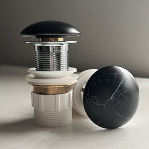 32mm Nero Marquina Pop Up Waste - 32mm Nero Marquina
