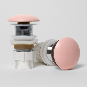 32mm Matte Pink Ceramic Pop Up Waste - 32mm Matte Pink