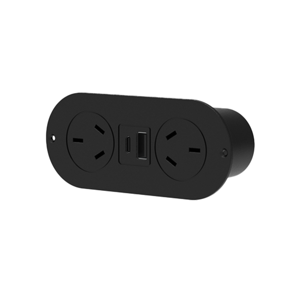 In-Drawer Power Point Black