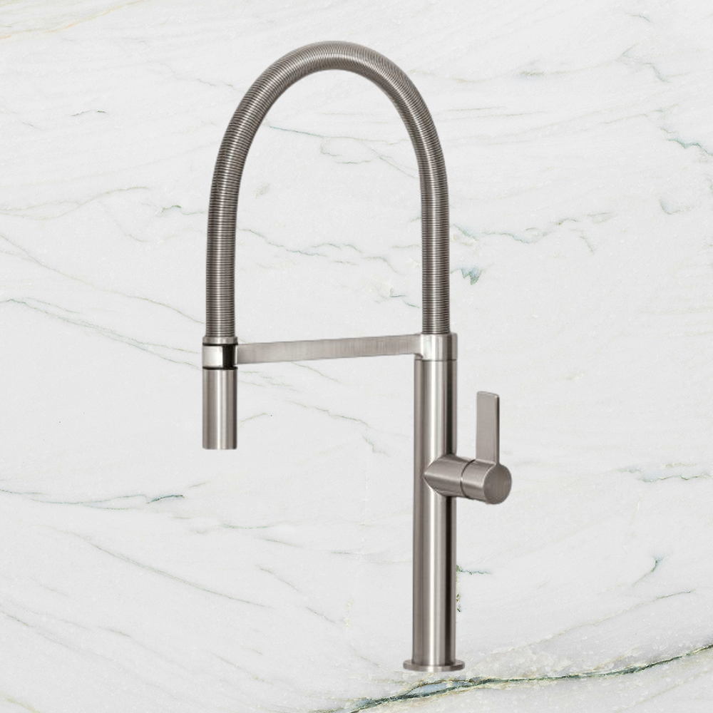 Prize Flexible Coil Sink Mixer 220mm Brushed Nickel