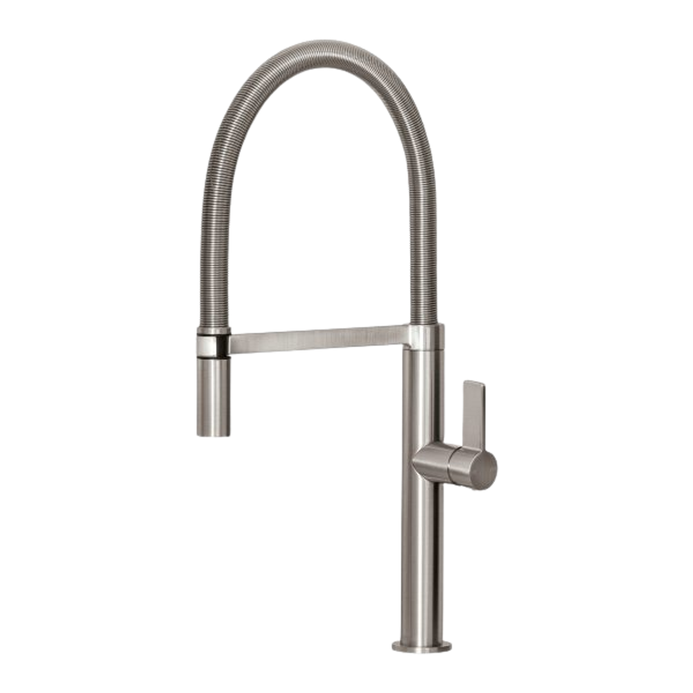 Prize Flexible Coil Sink Mixer 220mm Brushed Nickel