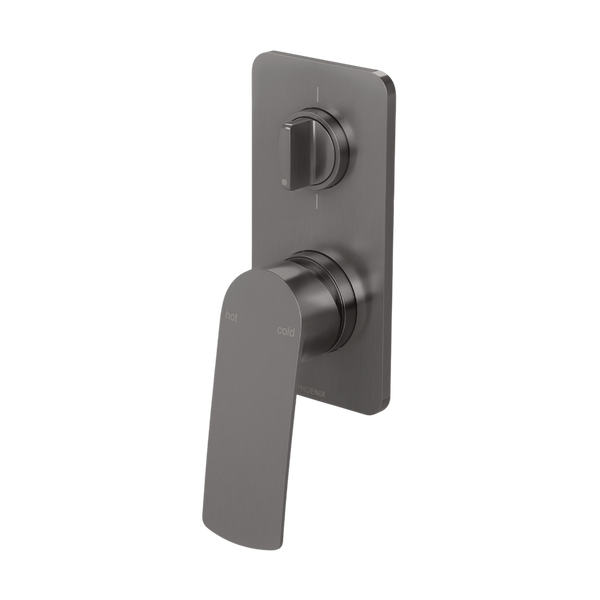 Mekko SwitchMix Shower / Bath Diverter Mixer Fit-Off Kit  Brushed Carbon
