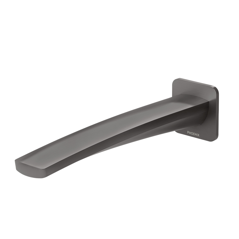 Mekko Wall Bath Outlet 200mm Brushed Carbon