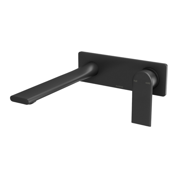 Teel SwitchMix Wall Basin / Bath Mixer Set 200mm Fit-Off Kit Matte Black