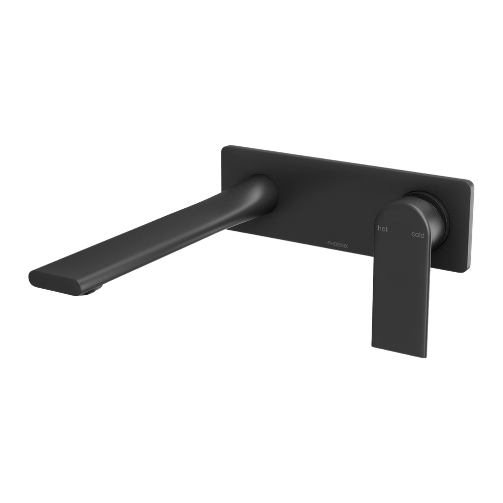 Teel SwitchMix Wall Basin / Bath Mixer Set 200mm Fit-Off Kit Lead Free Matte Black