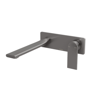 Teel SwitchMix Wall Basin / Bath Mixer Set 200mm Fit-Off Kit Brushed Carbon - Brushed Carbon