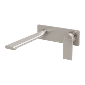 Teel SwitchMix Wall Basin / Bath Mixer Set 200mm Fit-Off Kit Brushed Nickel - Brushed Nickel