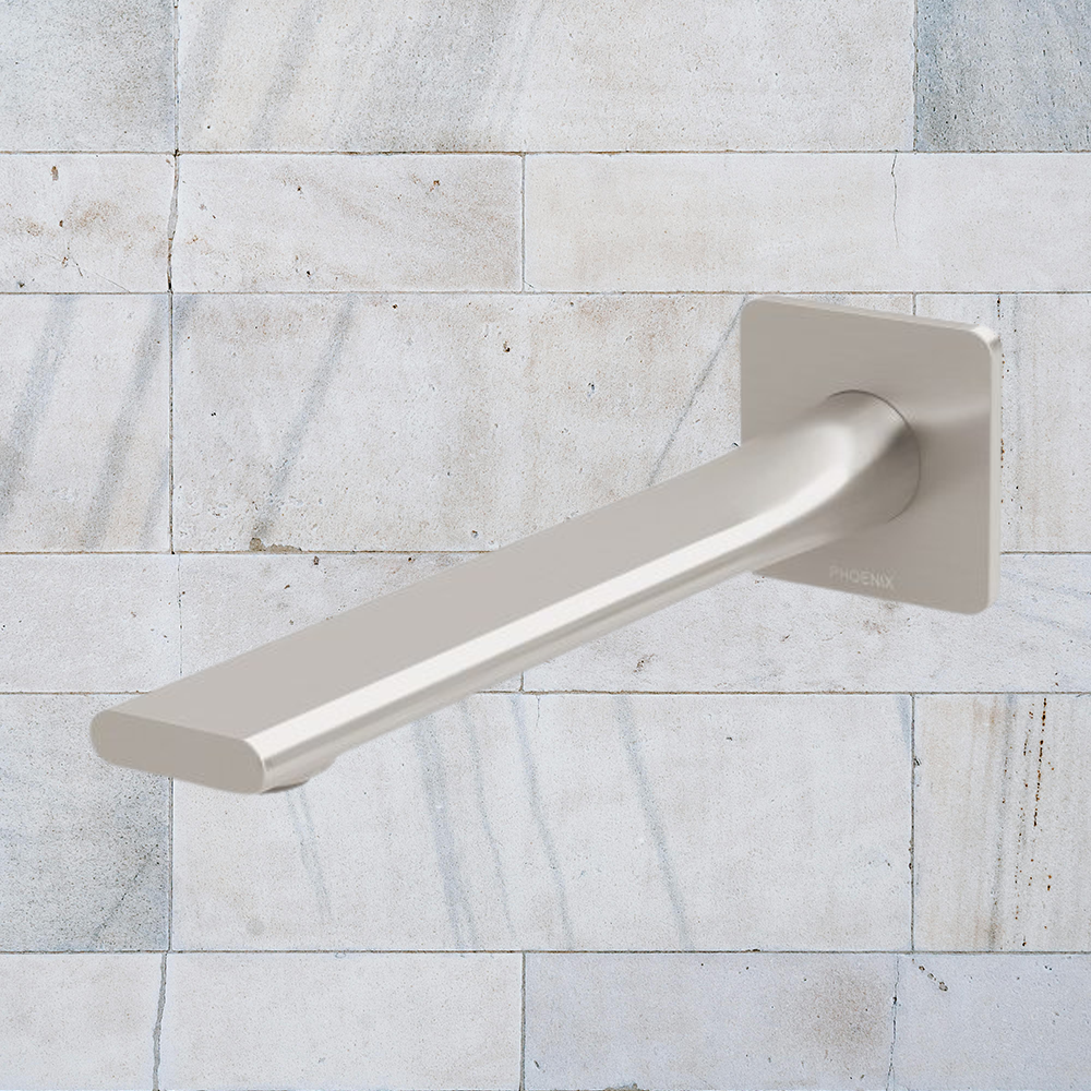 Teel Wall Bath Outlet 200mm Brushed Nickel