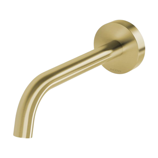 Vivid Slimline Plus Wall Basin / Bath Outlet 180mm Brushed Gold