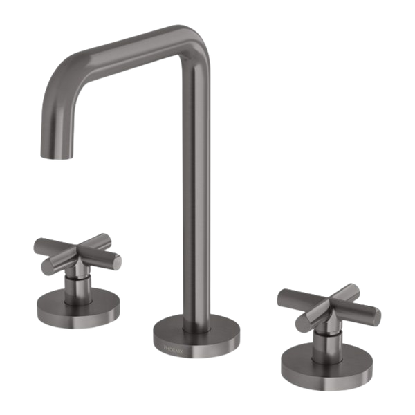 Vivid Slimline Plus Basin Set Brushed Carbon