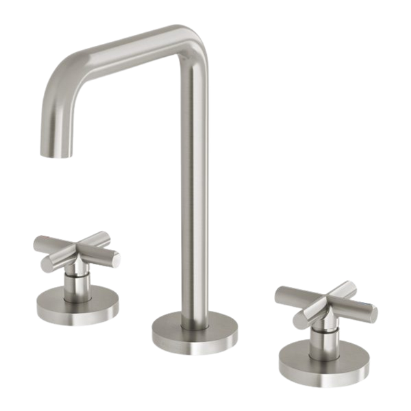 Vivid Slimline Plus Basin Set Brushed Nickel