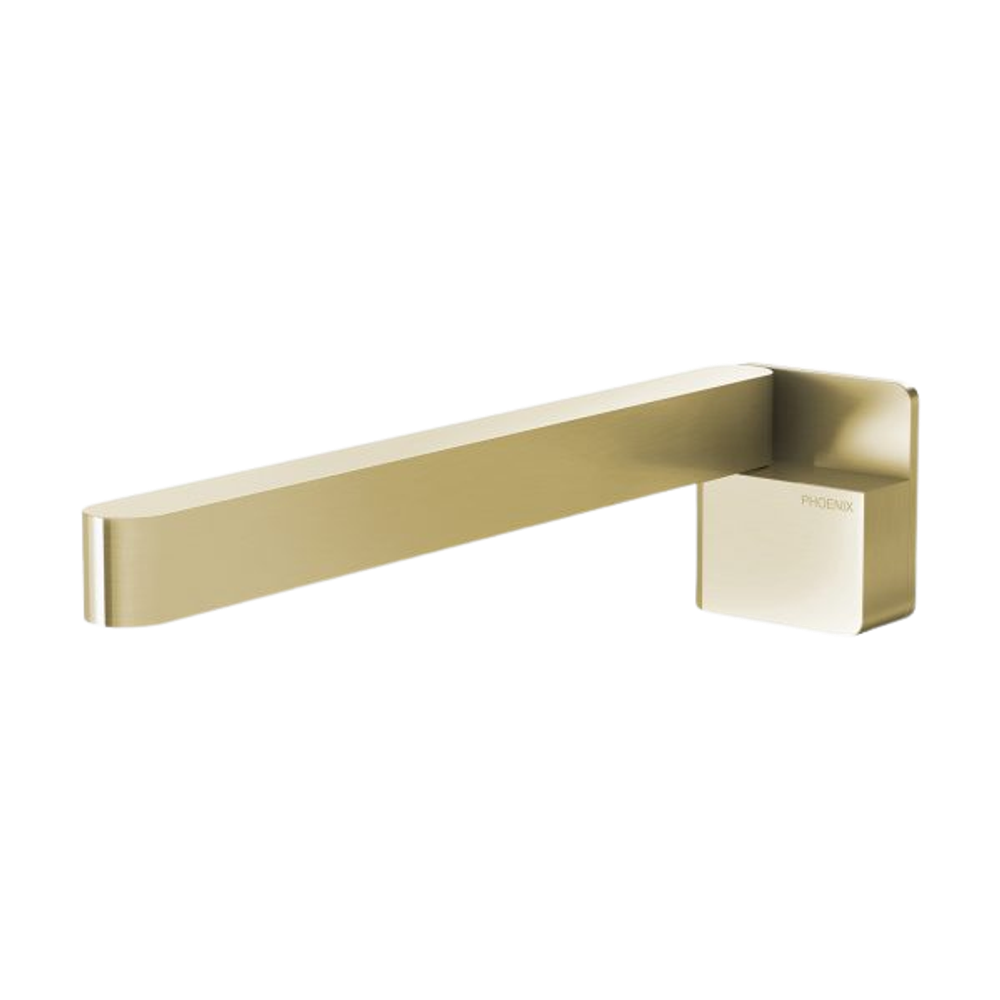 Designer Swivel Bath Outlet  230mm Square Brushed Gold