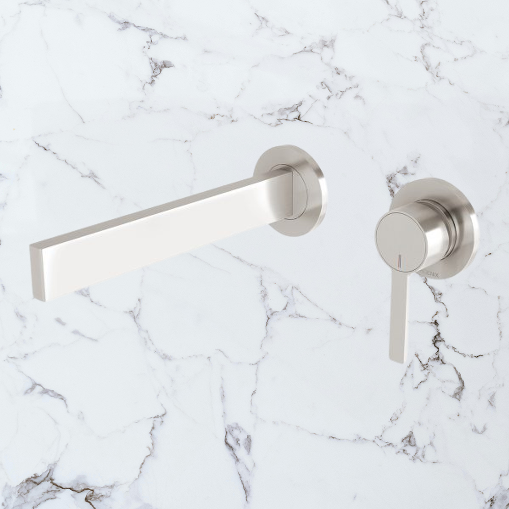 Lexi MKII Wall Bath Mixer Set 200mm  Brushed Nickel