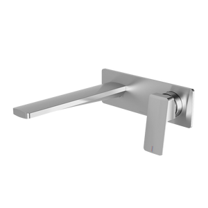 Enviro316 Wall Basin / Bath Mixer Set 200mm Stainless Steel - Stainless Steel