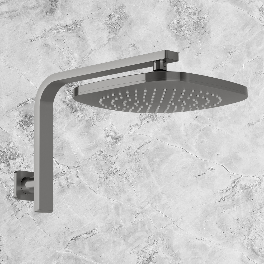 Nuage High-Rise Shower Arm & Rose Brushed Carbon