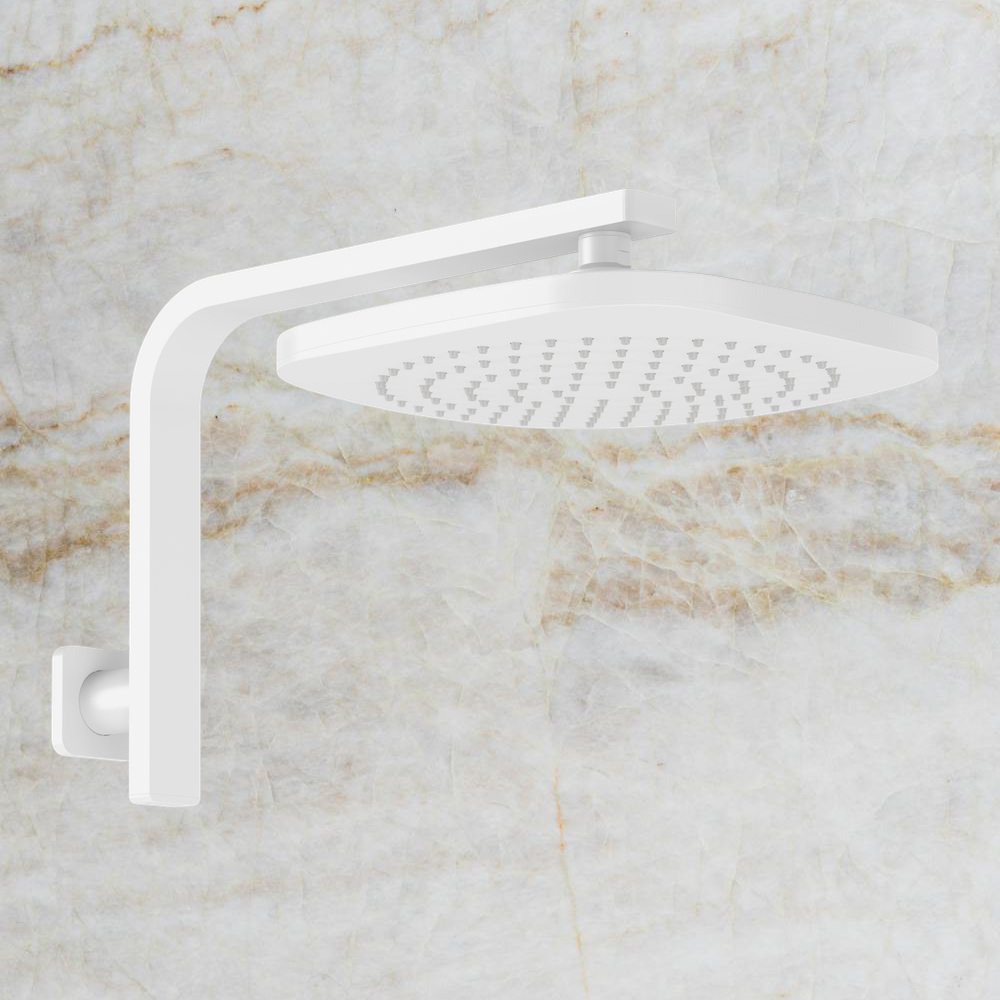 Nuage High-Rise Shower Arm & Rose Matte White