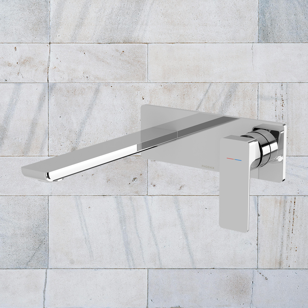 Gloss MKII SwitchMix Wall Basin / Bath Mixer Set 200mm Chrome