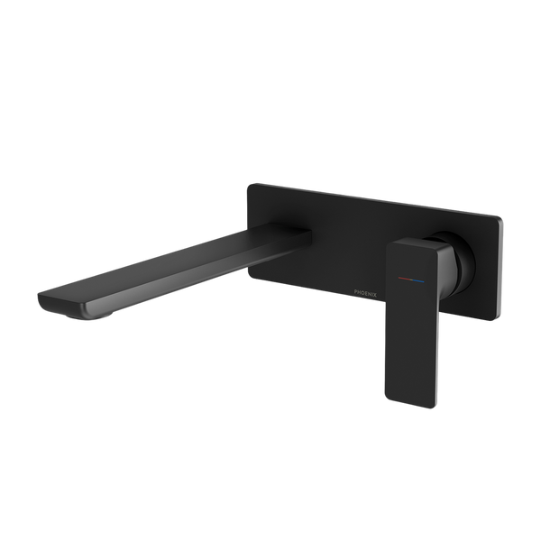 Gloss MKII SwitchMix Wall Basin / Bath Mixer Set 200mm Fit-Off Kit   Matte Black