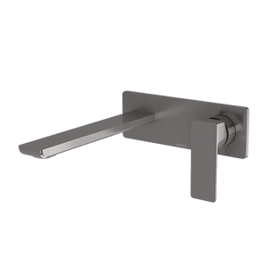 Gloss MKII SwitchMix Wall Basin / Bath Mixer Set 200mm Fit-Off Kit   Brushed Carbon - Brushed Carbon