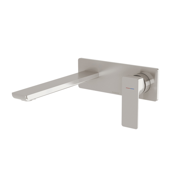 Gloss MKII SwitchMix Wall Basin / Bath Mixer Set 200mm Fit-Off Kit   Brushed Nickel