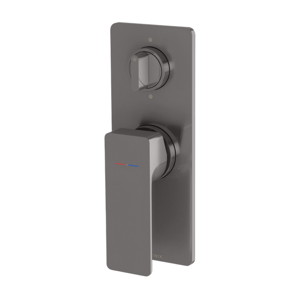 Gloss MKII SwitchMix Shower / Bath Diverter Mixer Fit-Off Kit Brushed Carbon