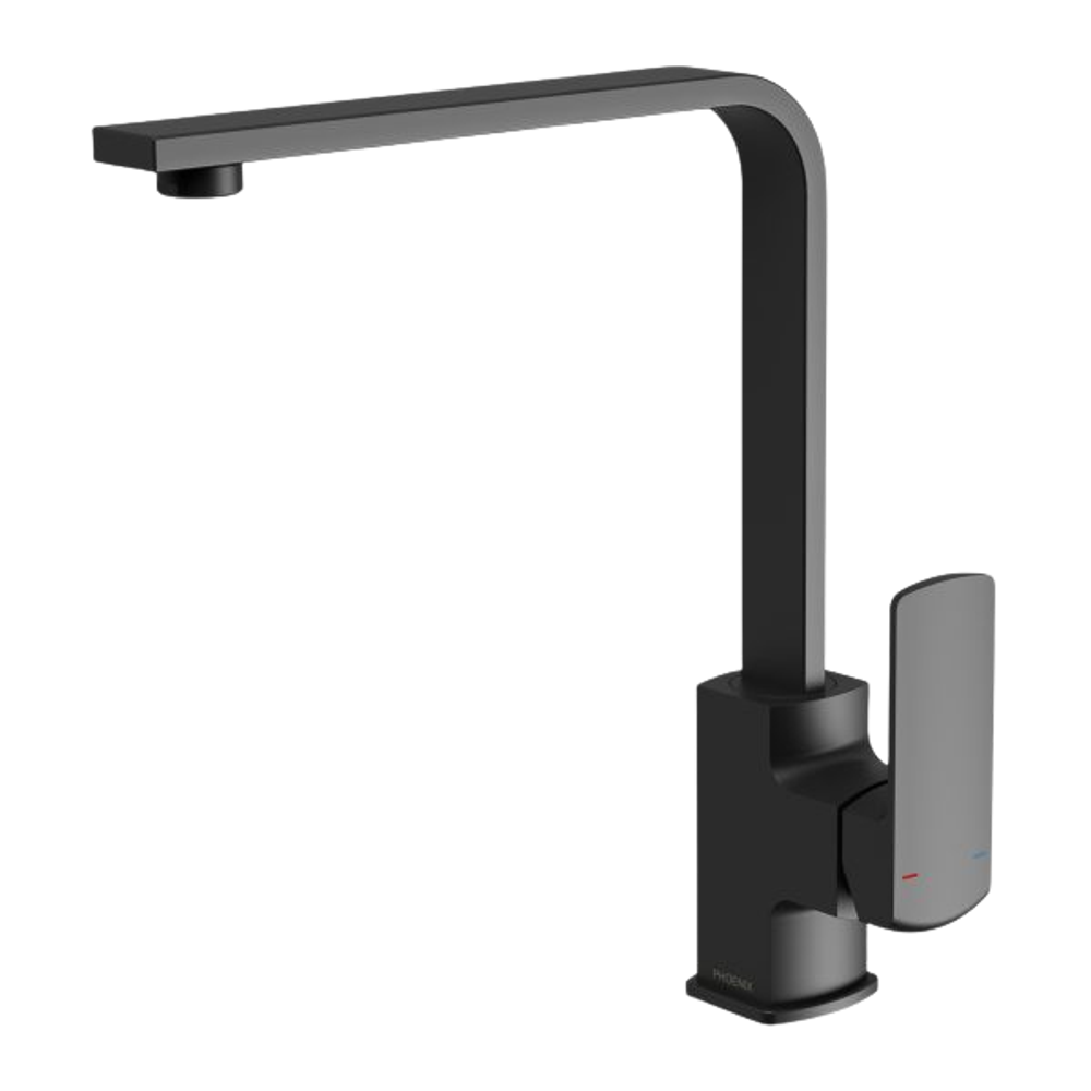 Teva Sink Mixer 200mm Squareline Matte Black
