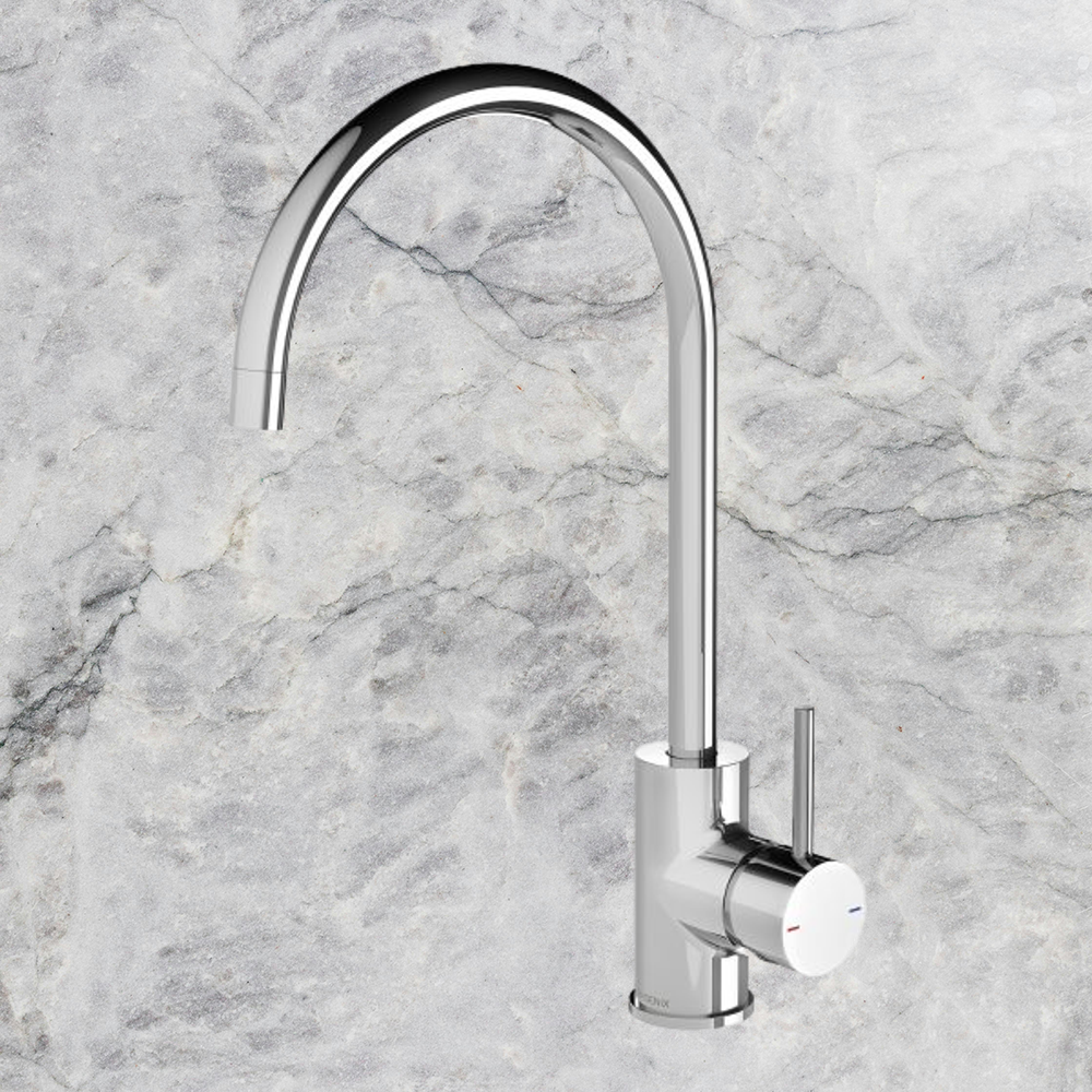 Pina Sink Mixer 200mm Gooseneck Chrome