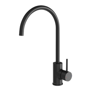 Pina Sink Mixer 200mm Gooseneck Matte Black 6 Star Lead Free - Matte Black