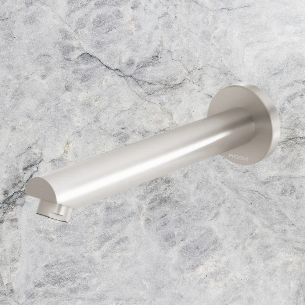 Pina Wall Bath / Basin Outlet 180mm Brushed Nickel