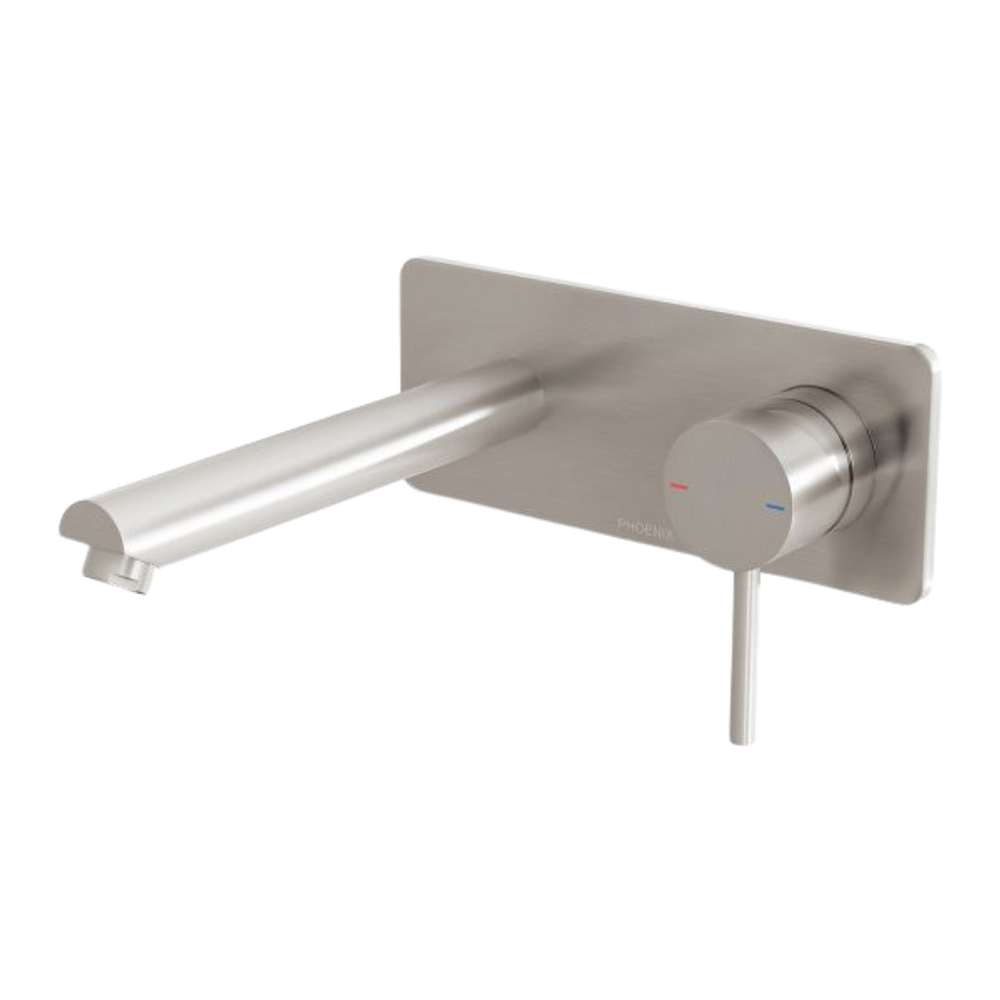 Pina Wall Basin / Bath Mixer Set 180mm Trim Kit Only Brushed Nickel