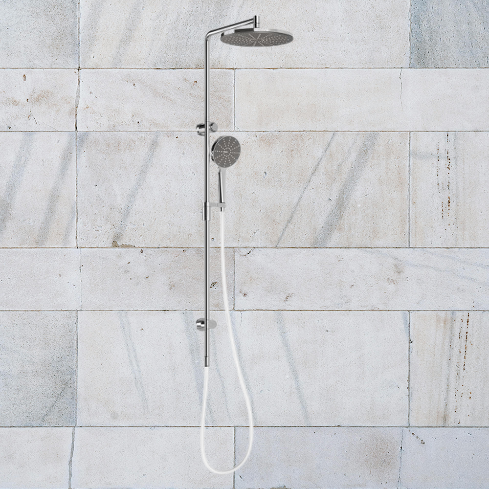 NX Vive Twin Shower Chrome White