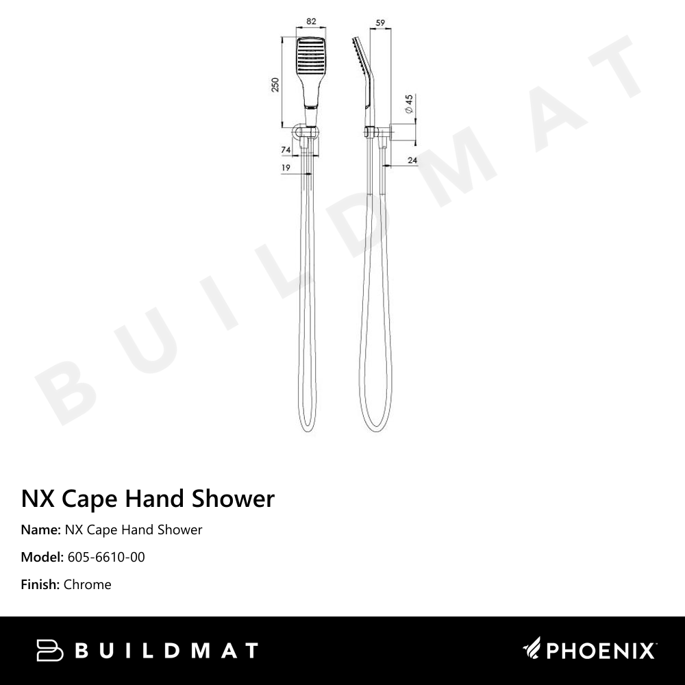 NX Cape Hand Shower Chrome