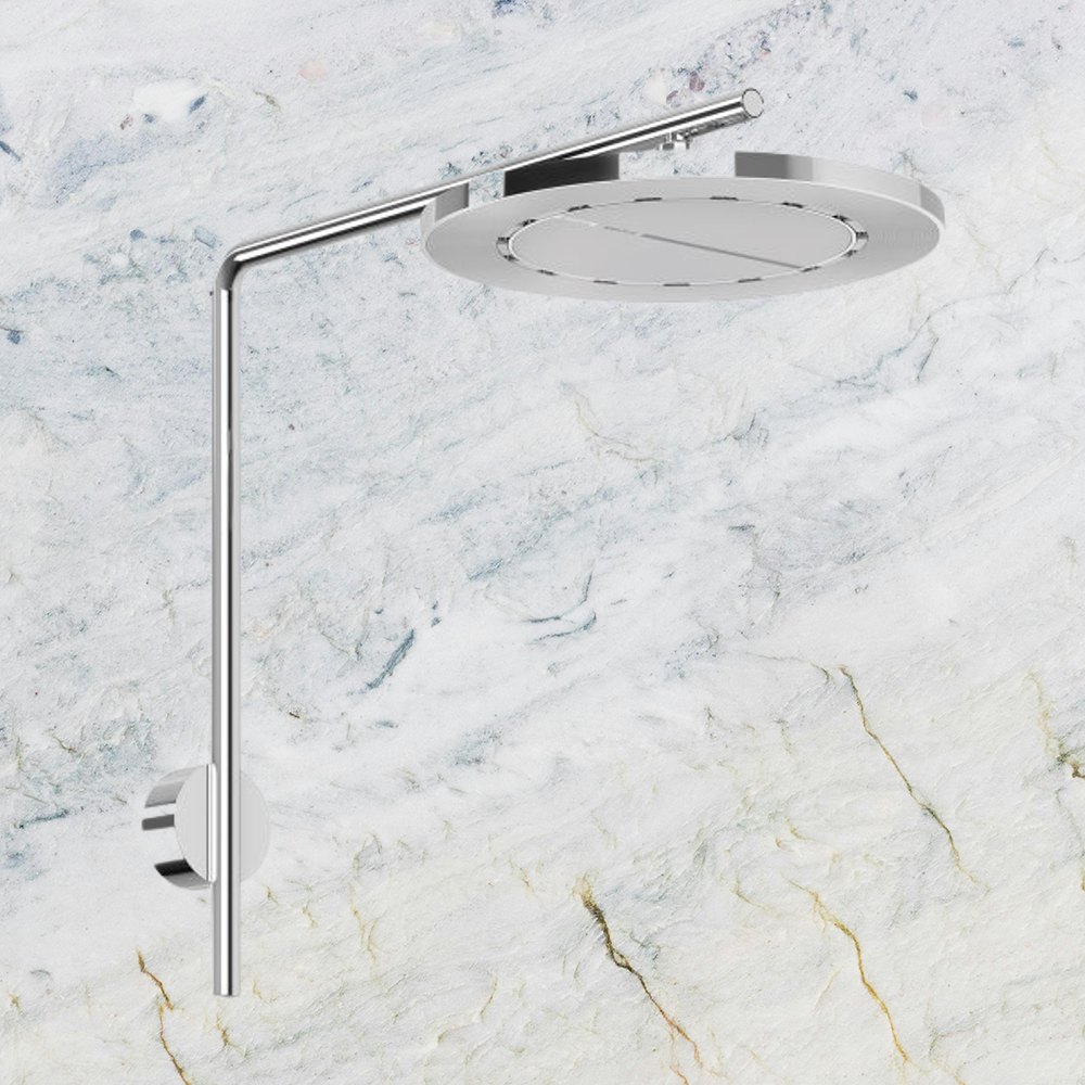 NX Iko Shower Arm & Rose Chrome
