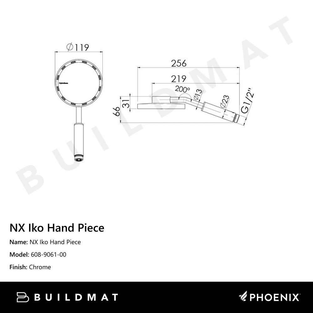 NX Iko Hand Piece  Chrome