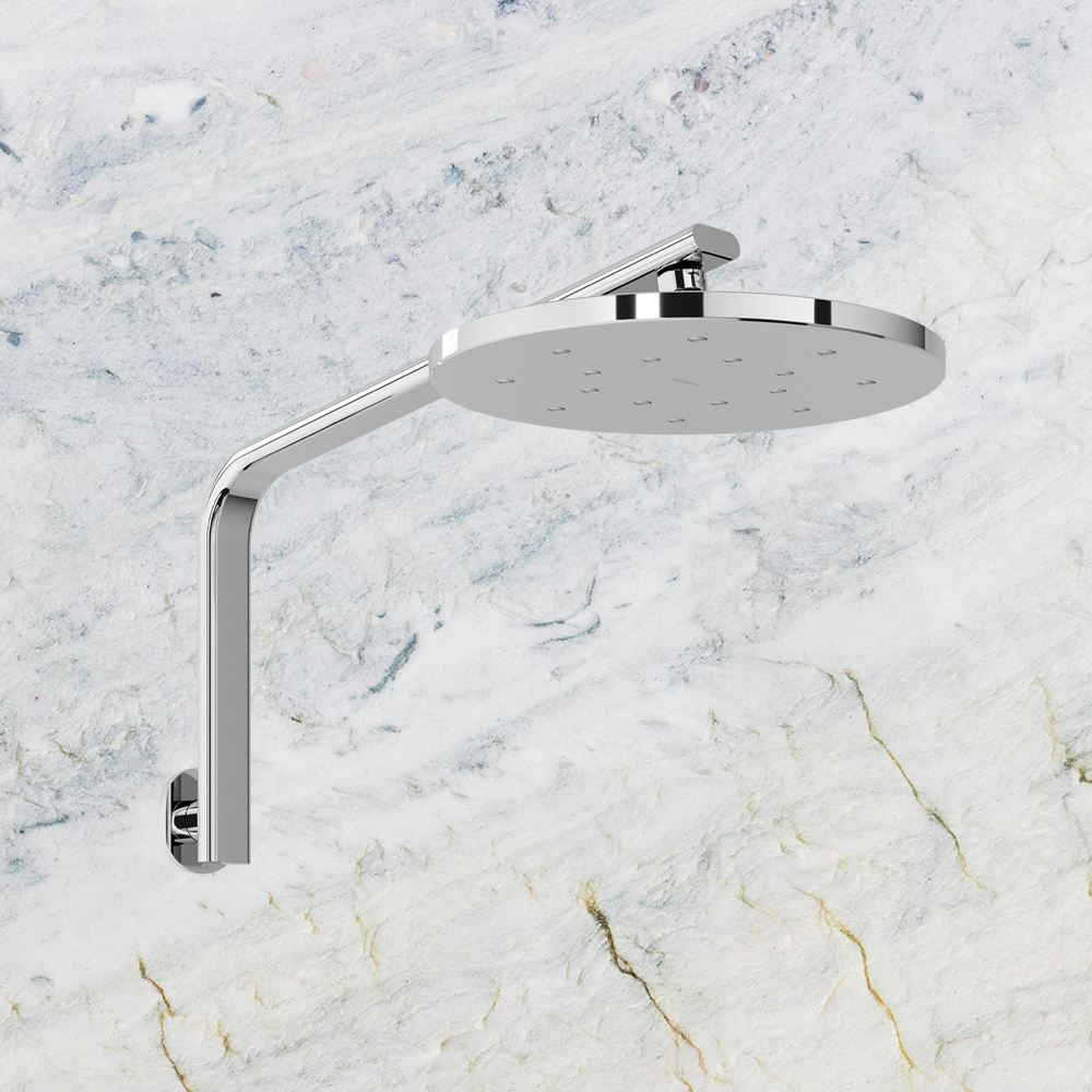 Oxley High-Rise Shower Arm & Rose  Chrome