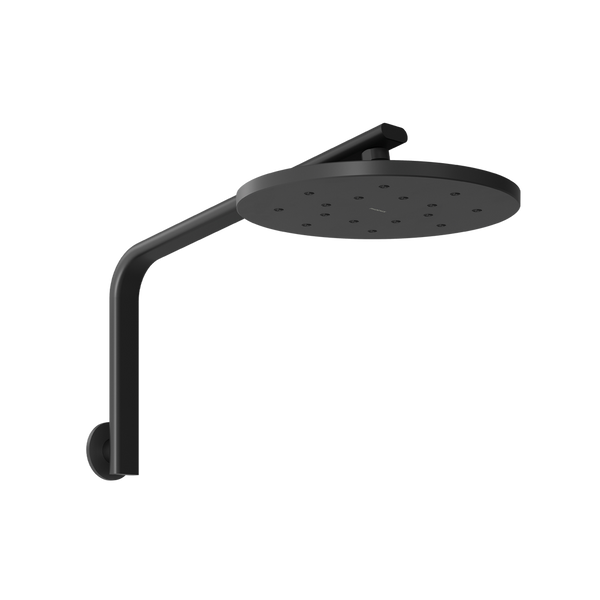 Oxley High-Rise Shower Arm & Rose  Matte Black